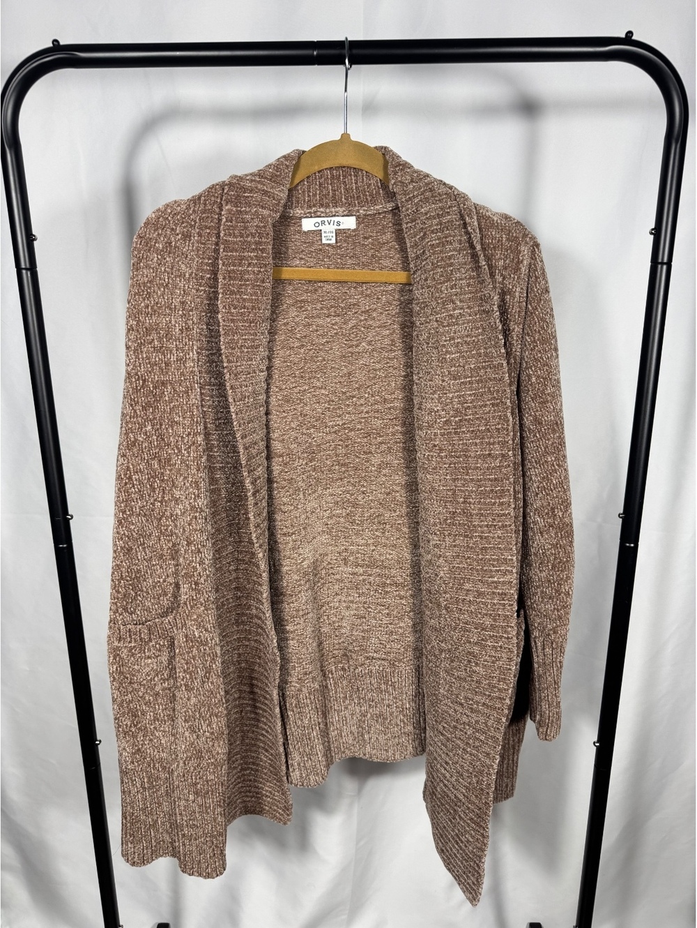 Orvis XL Brown Knit Cardigan Sweater